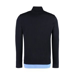 OFF-WHITE Men's Turtleneck Sweater with Layered Effect Men BLUE Sweaters &